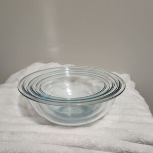 Pirex Blue Tint Nesting Bowls
